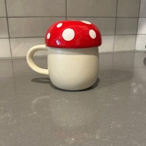 Mushroom Shaped Mug with Red Cap